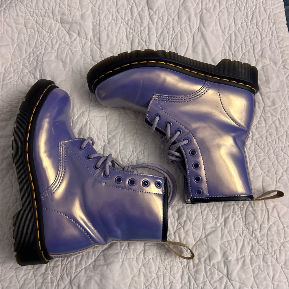 Dr. Martens 1460 Vegan Boot in Purple Heather Opaline - Picture 5 of 12